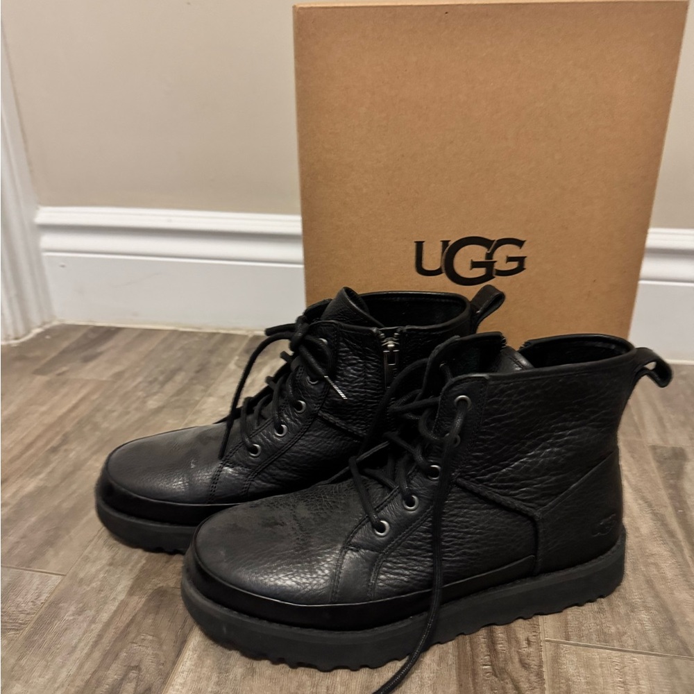 UGG Black Leather Boots